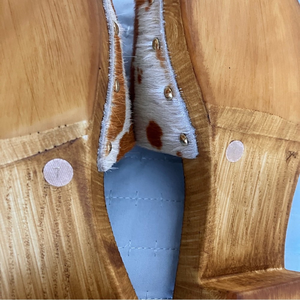 Seychelles wooden cow print heel 7 - Picture 4 of 4